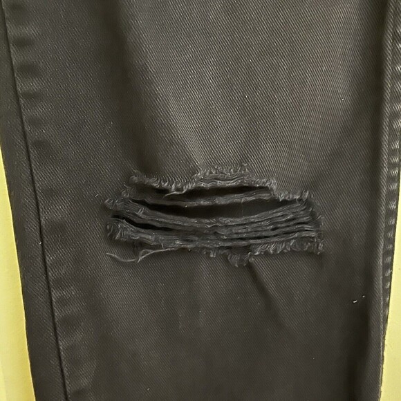 Amuse Society Selena Cropped Distressed Washed Black Jeans High Rise - Picture 13 of 14